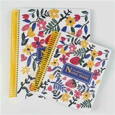 Niedliches Spiral-Notizbuch mit Blumenmuster, A4, Studententagebuch, Hardcover, Geschenk, Schule, Büro, Schreibwaren